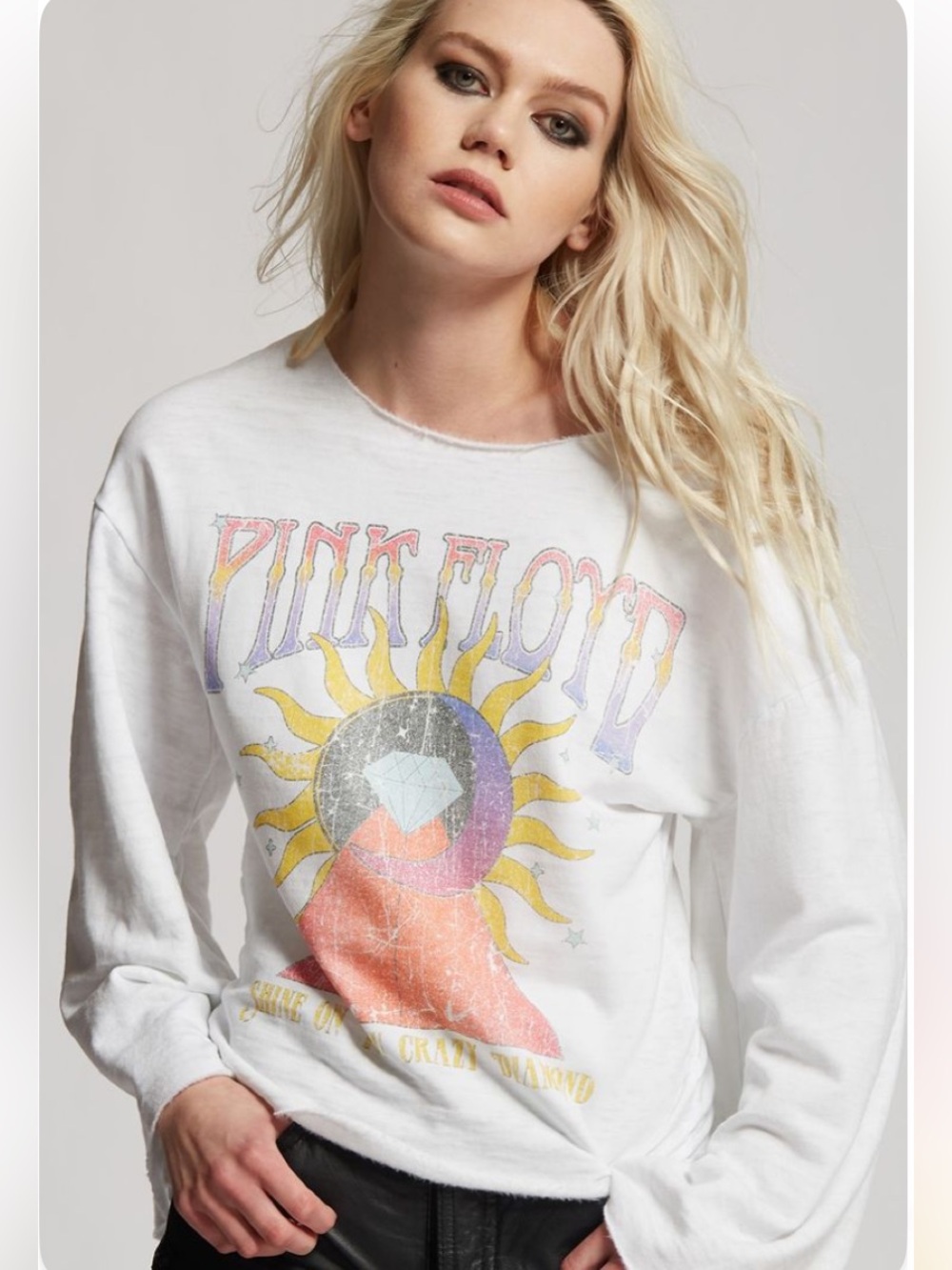 Pink Floyd 1975 Shine On Bell Sleeve Lightweight Sweatshirt RECYCLED KARMA